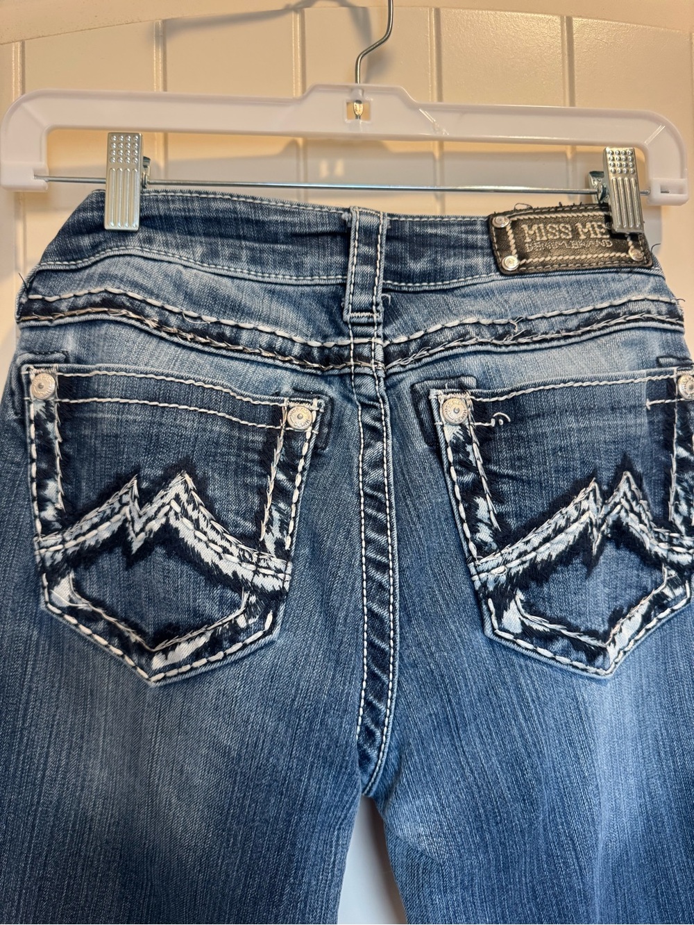 Miss Me Blue Washed Skinny Jeans